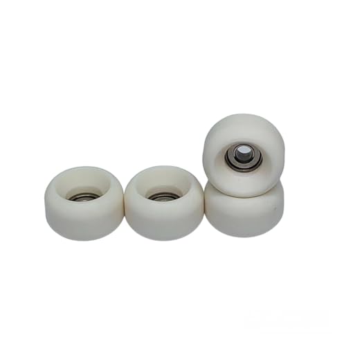 LEEFAI Pro Fingerboard Wheels (Rollen) Urethane Off White Bearing Wheel (Räder) -Outdoor and Indoor Fngerboarding Wheel - Size 7.8 * 4.5mm von LEEFAI