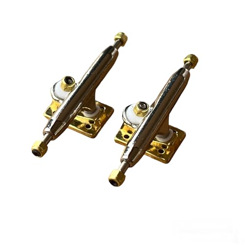 LEEFAI Pro Griffbrett-Achsen, 32/34/36 mm, 4,0 Pro Finger Skateboard Trucks (Achsen)-Grundplatte, Farbe und Größe (34 mm, Gold) von LEEFAI