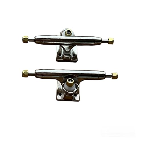 LEEFAI Pro Griffbrett-Achsen, 32/34/36 mm, 4,0 Pro Finger Skateboard Trucks (Achsen)-Grundplatte, Farbe und Größe (34 mm,Silber) von LEEFAI