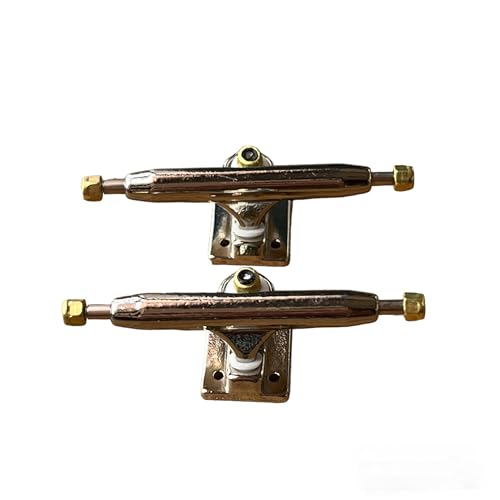 LEEFAI Pro Fingerboard Trucks 32/34/36mm 4.0-Regular Kingpin-Upgraded v2 baseplate with Hardware-Baseplate Color and Size (32 mm, Silber) von LEEFAI