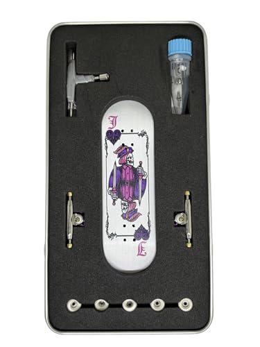 LEEFAI Pro Fingerboard Complete Skateboard Set, 29X96mm with Maples Wood Deck, Leefai 4.0 pro Trucks Regular kingpins,Urethane Bearing wheels-op3ra v3 - Hearts of Jack LEEFAI Pro Fingerboard Complete Skateboard Set, 29X96mm with Maples Wood Deck, Leefai 4.0 pro Trucks Regular kingpins,Urethane Bearing wheels-op3ra v3 - Hearts of Jack von LEEFAI