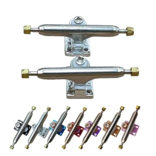 LEEFAI Pro Fingerboard Trucks (Achsen) 32mm G3 Inverted Style- Pro Mini Finger Skateboard Truck with Single Axles and Pivot Cups Baseplate Color (Silber, 32 mm) von LEEFAI