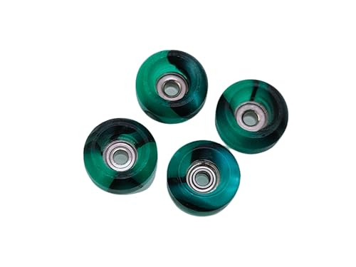 Leefai Pro Fingerboard Wheels Swirl Color Wheel (Räder)-Handmade Finger Skateboard Wheels (Rollen) for Indoor Fingerboarding-Measure 7.5 * 4.5 mm von LEEFAI