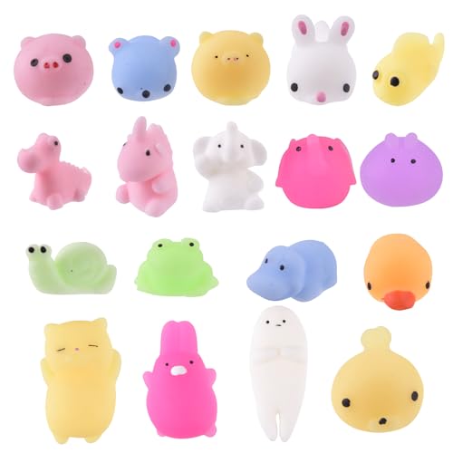 LEEHUR 200 Stück Kawaii Squishies, Mochi Squishy Spielzeug für Kinder Party Favors von LEEHUR