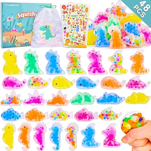 Squishy 48 Stück Geschenke Kindergeburtstag Squeeze Spielzeug Squishies Ungiftig Antistressball Stressball Quetschball für Erwachsene Party Geschenke für Kinder Klassenzimmer-Preise von LEEHUR