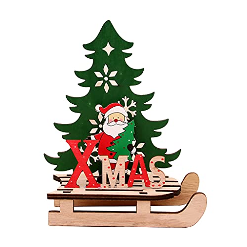 4/7'' Schreibtischdekoration Weihnachtsmann/Schneemann/Rentier Tischdekoration Schöne Weihnachtsdekoration Holzpuzzle Kunst Weihnachtsdekorationen Für Zu Hause Weihnachtsdekorationen Für Den Baum von LEEINTO