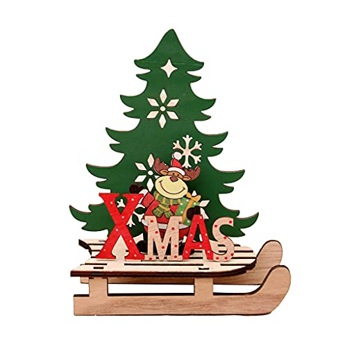 4/7'' Schreibtischdekoration Weihnachtsmann/Schneemann/Rentier Tischdekoration Schöne Weihnachtsdekoration Holzpuzzle Kunst Weihnachtsdekorationen Für Zu Hause Weihnachtsdekorationen Für Den Baum von LEEINTO