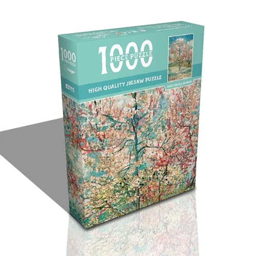 LEEINTO 1000-teiliges 70 X 50 cm Großes Schwieriges Puzzle Mit Farbenfrohen Kunstwerken Dicken Teilen Herausfordernden Familienaktivitätspuzzles Kunst 1000 Teile Für Kinder Und Erwachsene von LEEINTO