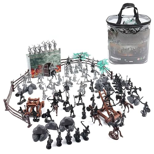 LEEINTO 120-teiliges Catle Collection Toy Knight Oldier Educational Platic Catle Playet War Toy for Boy On Preent Medieval Miniature Toy Knight Game Oldier Model Building Acceorie Aembled Model von LEEINTO