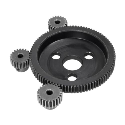 LEEINTO 2WD Stirnradgetriebe Und Ritzel Zahnradsatz Für 1/10 Ferngesteuerte Autoteile Upgrade Getriebe Metall 76T/83T 90T 25/27T Getriebe Stirnradgetriebe von LEEINTO