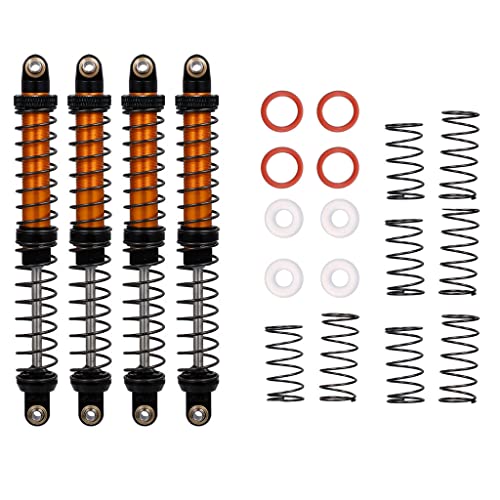 LEEINTO 4PCS Auto Metall Schock Dämpfer Für 1/10 Skala SCX10 90046 AXI03007 TRX6 Modell Crawler Heavy Duty Zubehör 1/10 Skala Crawler von LEEINTO