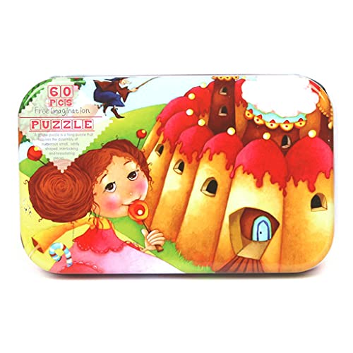 LEEINTO 60 Teile Puzzles Mit Metallbox Kleinkind Kinder Cartoon Spielzeug Für Erwachsene Familien Und Kinder Ab 3 Jahren Schule 60 Teile Holz Kinder Puzzle Erwachsene von LEEINTO