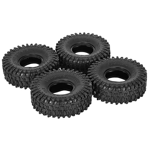 LEEINTO Gummireifen Rad Rock Reifen Vorder Und Hinterreifen 4PCS Modellautozubehör Von 1/10 Crawler SCX10 90046 AXI03007 Gen8 Rad 1/10 Und Reifen von LEEINTO