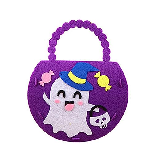 LEEINTO Kinder Halloween Tasche Süßigkeitentüte Bastelsets Kindergarten Handgefertigte Materialien Kunstspielzeug Für Kleinkinder Bühnen Requisiten Halloween Süßigkeitstüten Halloween Süßigkeitstüten von LEEINTO