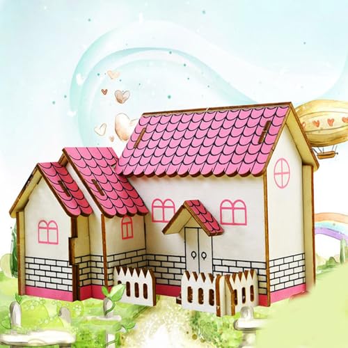 LEEINTO Miniaturen Puppenhaus Bausatz Holzhaus Modell Puzzles Bauspielzeug Für Valentinstag Geschenkideen Bausätze Zum Bauen von LEEINTO