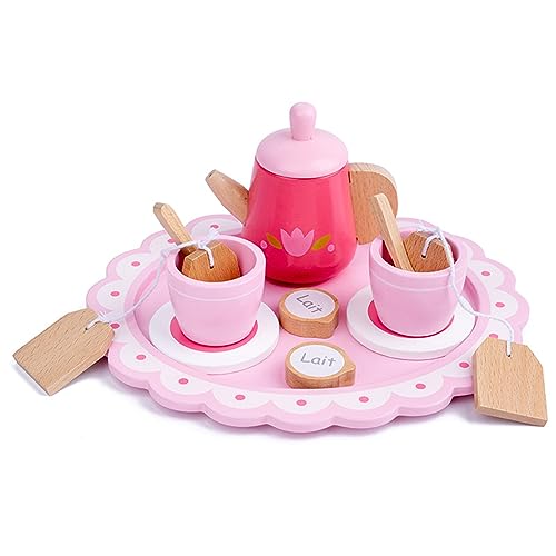 LEEINTO Rollenspiel Teeparty Set Für Kleine Mädchen Lernspielzeug Rollenspiel Küche Set MontessoriToy Interaktives Spielzeug Für Kinder Fantasievolle Spielküche Spielzeug Set Für Kinder von LEEINTO