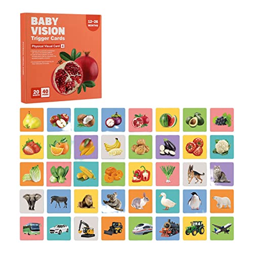 LEEINTO Schwarz Weiße Karte Visueller Kontrast Baby Visuelle Karte Sensorisches Spielzeug Kontrast Baby von LEEINTO