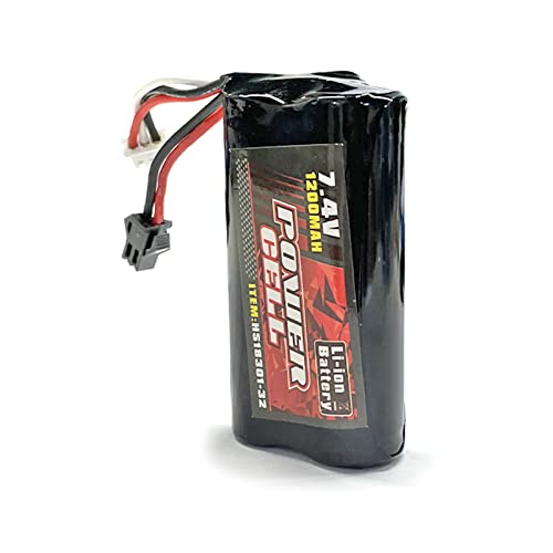 LEEINTO Verbesserte Wiederaufladbare 7 4 V 1200 MAh Kapazität Modifiziert Für Skalierte Spielzeuggeschwindigkeitsautos Ersatzzubehör Wiederaufladbarer Pack Wiederaufladbar Und Ladegerät von LEEINTO