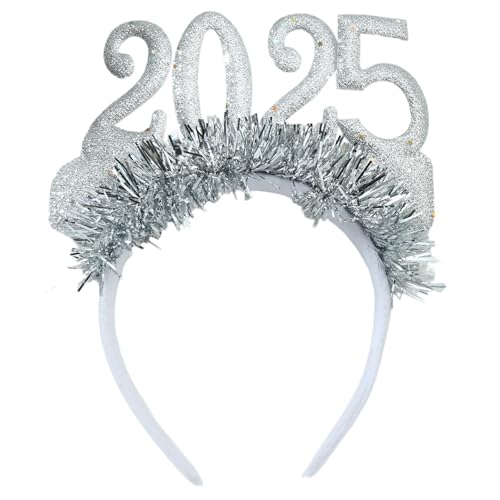 2025 Neujahr Party Stirnband für Erwachsene Pailletten Hairhoop Weihnachten Party Kopfbedeckung Neujahr Festival Kopfschmuck von LEELOU