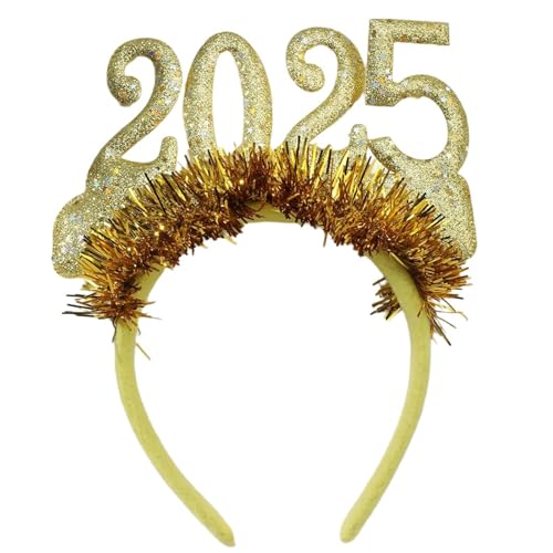 2025 Neujahr Party Stirnband für Erwachsene Pailletten Hairhoop Weihnachten Party Kopfbedeckung Neujahr Festival Kopfschmuck von LEELOU