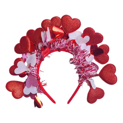 LEELOU Valentine Day Heart Form Stirnband Komfortable Festival Haar Accessoire Für Mädchen Und Frauen Dekorative Foto Requisiten von LEELOU