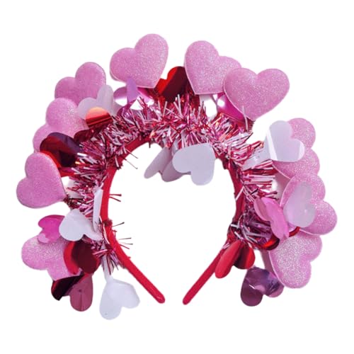 LEELOU Valentine Day Heart Form Stirnband Komfortable Festival Haar Accessoire Für Mädchen Und Frauen Dekorative Foto Requisiten von LEELOU