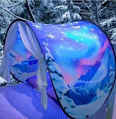Fantasy Fun Faltbare Pop-Up Outdoor Indoor Dream Twin Size Bettzelte für Jungen und Mädchen, Spielzelte für Kinder, Weihnachtsgeburtstagsgeschenke (Winter Wonderland) von LEEMASING