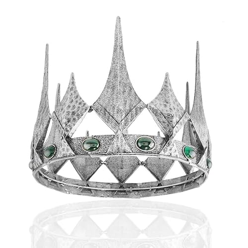 Königin König Opal Krone Runde Königskrone für Abschlussball, Festzug, Geburtstag, Party, Valentinstag Kostüm, Large Size 7.28" Diameter, Metall, Kristall Königin König Opal Krone Runde Königskrone für Abschlussball, Festzug, Geburtstag, Party, Valentinstag Kostüm, Large Size 7.28" Diameter, Metall, Kristall von LEEMASING