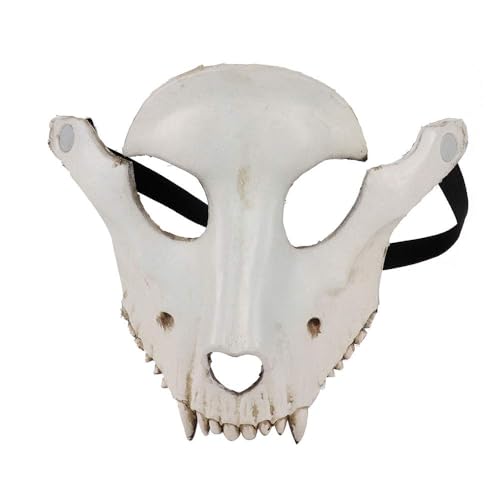 LEEMASING 3D Schaf Kopf Schädel Halloween Maske für Halloween Kostüm Cosplay Ostern Party (Weiß) von LEEMASING