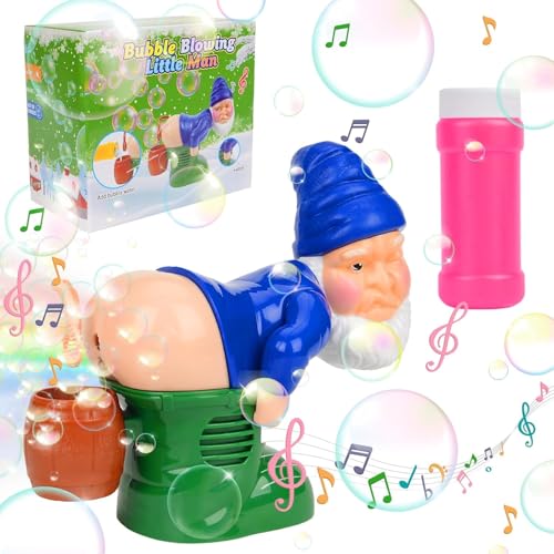 Bubble Blower, Bubble Maker Toy Elektrische Seifenblasenmaschine, Weihnachtsmann Furz Blasengebläse, Tragbares Blasenmaschine für Kinder mit Seifenblasenlösung, Seifenblasenmaschine Lustiges Geschenk von LEEWENYAN