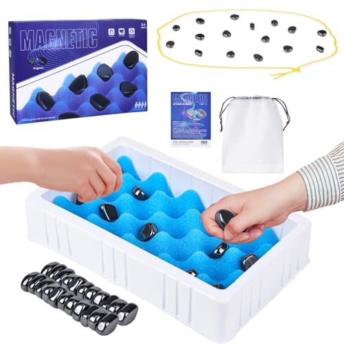 Magnetisches Schach, Kampfschach mit Magneteffekt, Tragbares Schachbrett, Pädagogisches Magnetbrettspiel Freundschaftsgeschenke Spielzeug für Kinder, Partyzubehör für Camping und Reisen (B) von LEEWENYAN