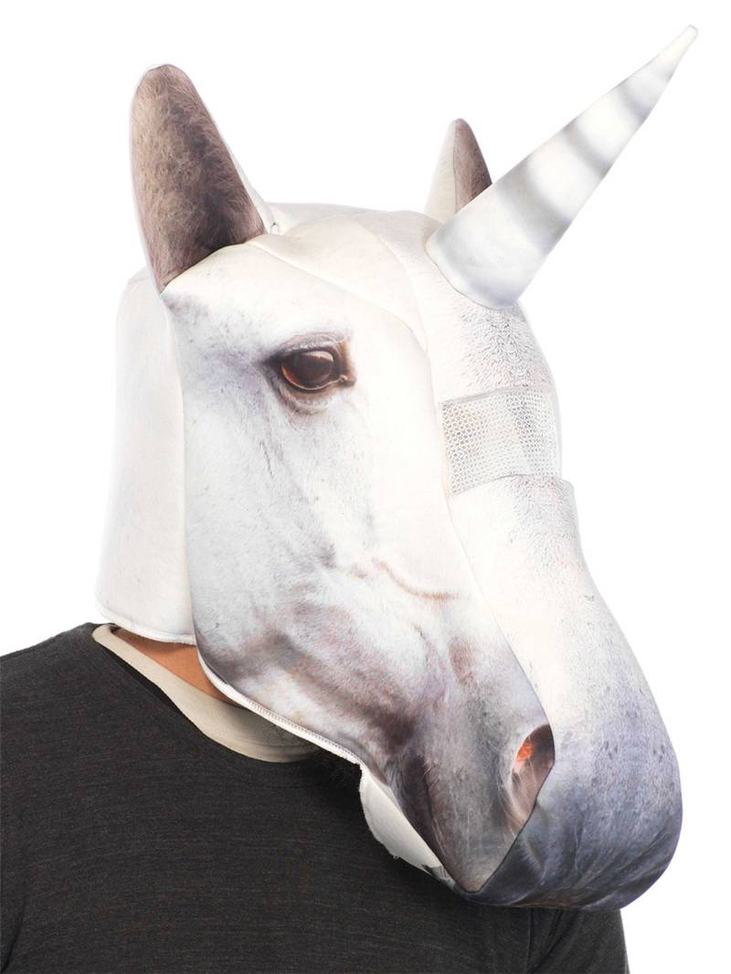 Fotorealistische Einhorn-Maske weiss von LEG-AVENUE