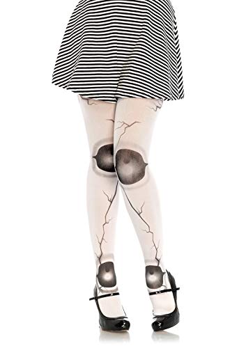 Leg Avenue Damen Cracked doll Strumpfhose, weiß, One Size von LEG AVENUE