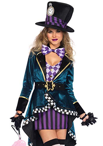 LEG AVENUE 85592 Herrliche Mad Hatter Damenkostüm, Mehrfarbig, Größe XL von LEG AVENUE