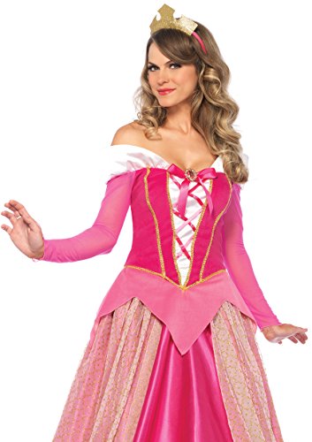 Leg Avenue 8561203005 85612-2Tl Set Prinzessin Aurora, Pink, L, Damen Sleeping Beauty Fasching Kostüm, Einfarbig, Größe: L (EUR 42-44) von LEG AVENUE