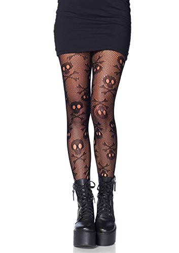 LEG AVENUE 9986 - Pirate skull net pantyhose, Einheitsgröße (Schwarz) von LEG AVENUE