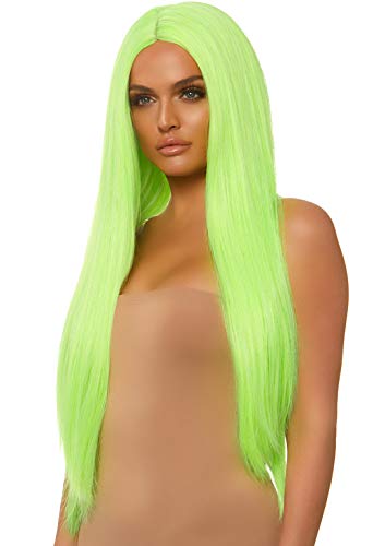 Leg Avenue Long straight center part Perücke neon green O/S von LEG AVENUE