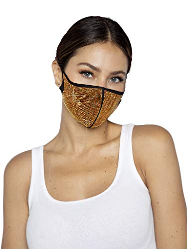 Leg Avenue Alexi Rhinestone Maske Gold One Size von LEG AVENUE