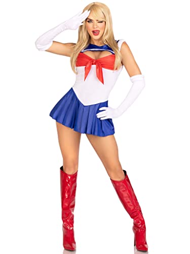 LEG AVENUE Damen 3 PC Sexy Sailor Halloween Kostüm Body mit Rock XS von LEG AVENUE