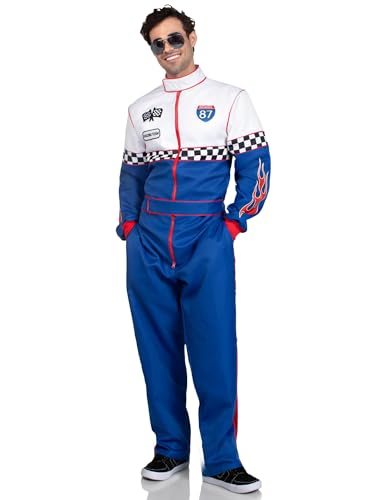 LEG AVENUE Speedway Racer, Overall mit Taschen, Zwei-Wege-Reißverschluss und aufgesetzten Akzenten, mehrfarbig, Größe M LEG AVENUE Speedway Racer, Overall mit Taschen, Zwei-Wege-Reißverschluss und aufgesetzten Akzenten, mehrfarbig, Größe M von LEG AVENUE