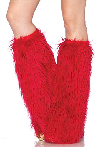 Leg Avenue 393422003 Furry Leg Warmers, Damen, Rot, Einheitsgröße von LEG AVENUE