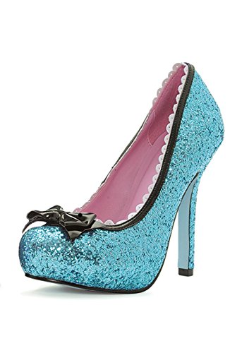 Leg Avenue 5001 - Princess 5 Zoll Glitzer Pump Schuh, Größe 10, blau von LEG AVENUE