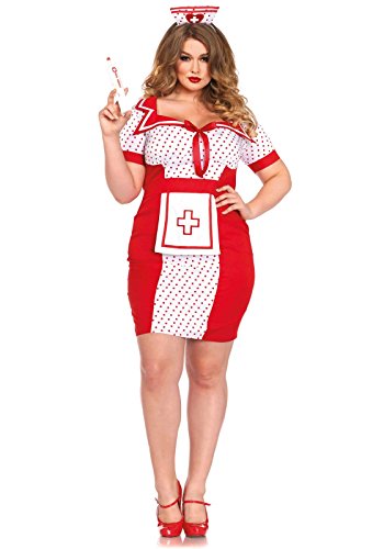 Leg Avenue 85438X - Bedside Betty Costume Set, Größe 3X-4X (EUR 48-50) von LEG AVENUE