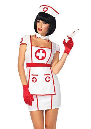 Leg Avenue 85539 3 teilig Set Krankenhaus Herzensbrecher, Damen Karneval Kostüm Fasching, M/L, weiß/rot Leg Avenue 85539 3 teilig Set Krankenhaus Herzensbrecher, Damen Karneval Kostüm Fasching, M/L, weiß/rot von LEG AVENUE
