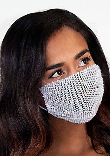 Leg Avenue Harlow Rhinestone Maske White One Size von LEG AVENUE