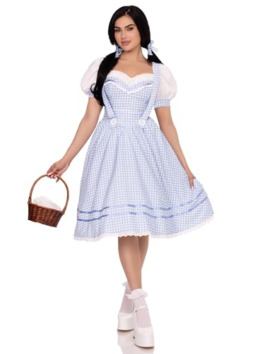 Leg Avenue Kansas Sweetie Dorothy Damen-Kostüm für Erwachsene, mit Gingham-Kleid und passendem Haargummi, Blau, XL Leg Avenue Kansas Sweetie Dorothy Damen-Kostüm für Erwachsene, mit Gingham-Kleid und passendem Haargummi, Blau, XL von LEG AVENUE