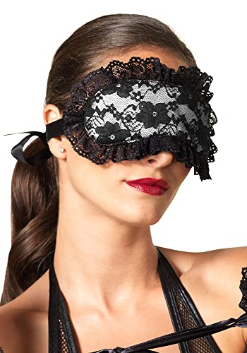 Leg Avenue Lace & satin Maske schwarz One Size von LEG AVENUE