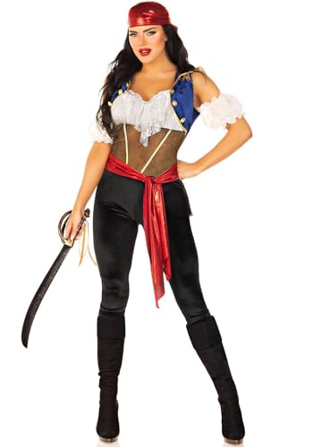 Leg Avenue Ravishing Pirate Catsuit Damen-Kostüm, M Leg Avenue Ravishing Pirate Catsuit Damen-Kostüm, M von LEG AVENUE