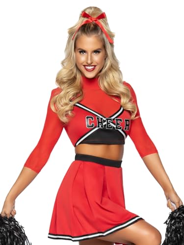 Leg Avenue Varsity Cheerleader Babe Kostum red M/L von LEG AVENUE