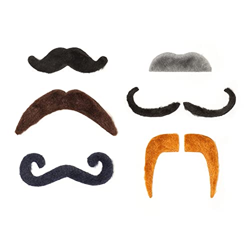 Legami - Set mit 6 Kunststoffen, selbstklebend, Hot MOU Stache, 10 x 6,3 cm, einfach anzubringen, zum Aufkleben, 3M-Aufkleber, aus Polyester und Baumwolle, FMU0001 von LEGAMI